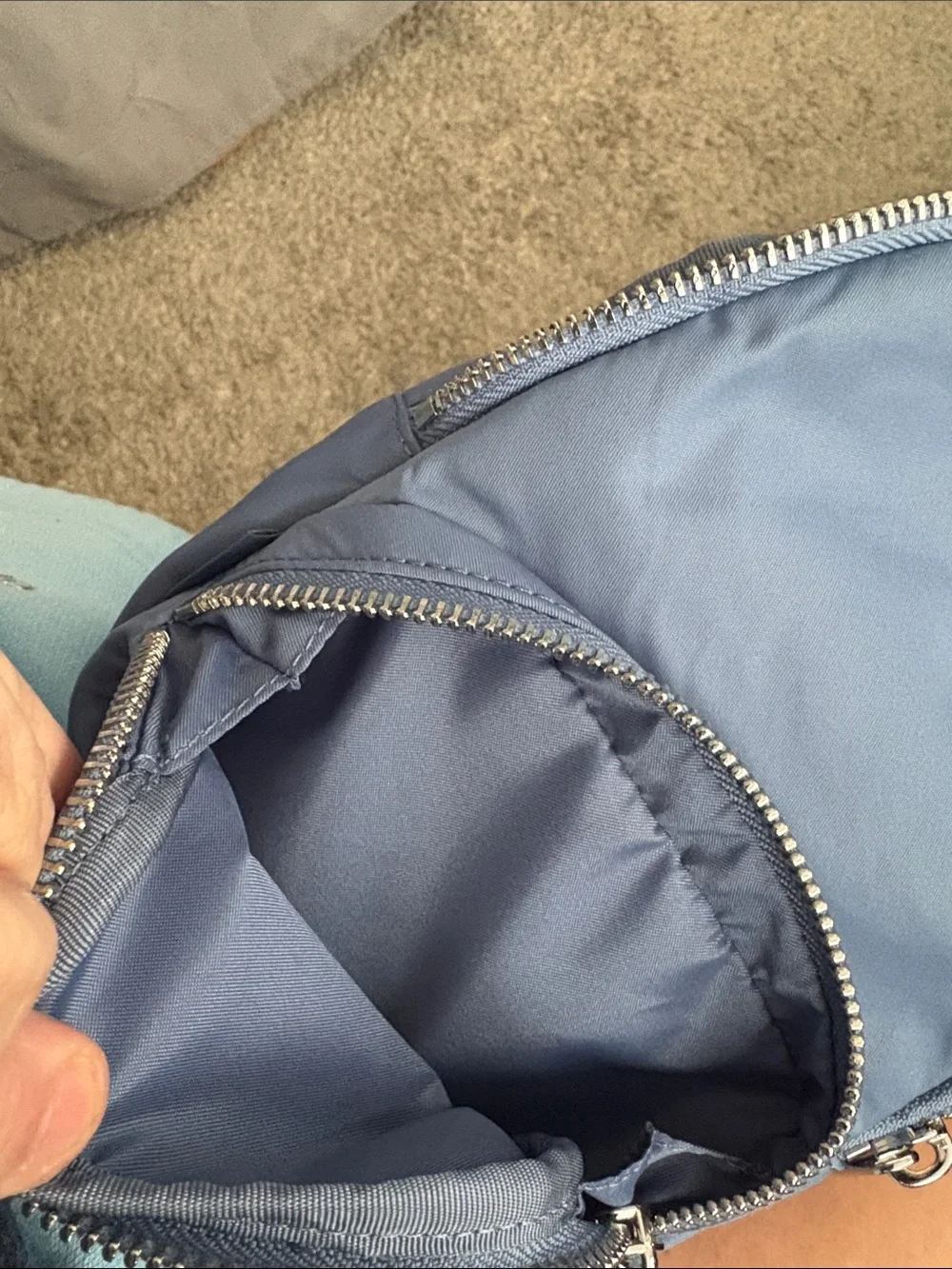 lululemon athletica navy blue crossbody sling
